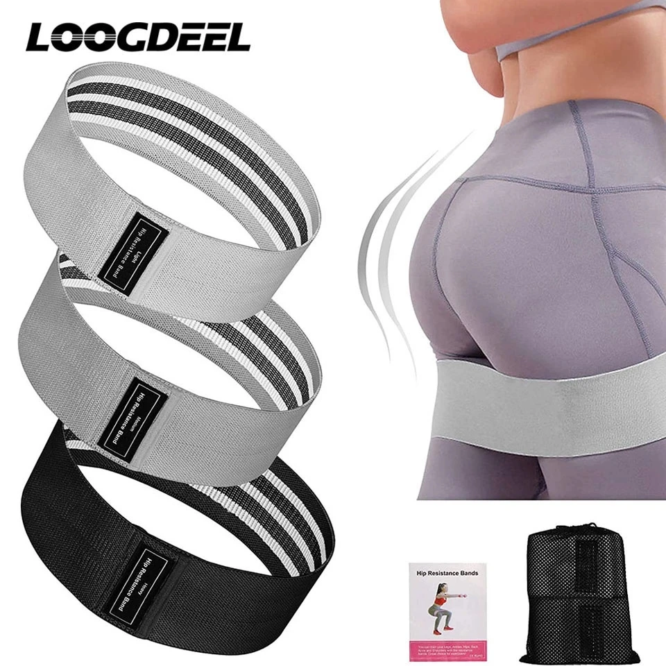 Resistance Bands Workout Rubber Elastic Sport Booty Band Fitness Equipment For Yoga Gym Training Fabric Exercise | Спорт и