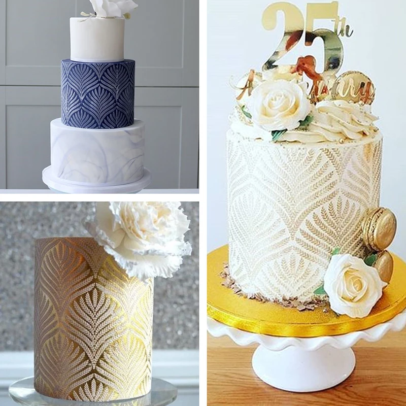 

Wheat Spike Pattern Cake Stencils Template Plastic Lace Cake Boder Stencil DIY Drawing Mold Cake Decorating Baking Tool Bakeware
