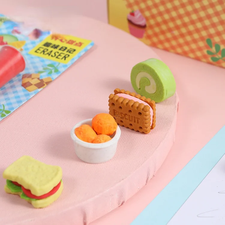 6 шт./набор резинки в виде сердца для девочек | Канцтовары офиса и дома