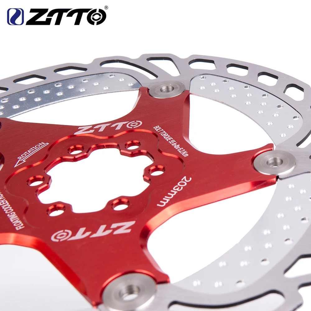 ZTTO Bicycle Brake Cooling Disc Floating Ice Rotor For MTB Gravel Road Bike 203mm 180mm 160mm 140mm Cool Down vs RT99 RT86 | Спорт и