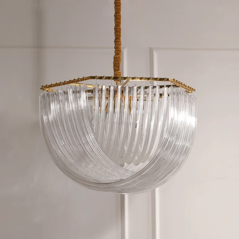Современная Минималистичная люстра из хрустального стекла Роскошная лампа для