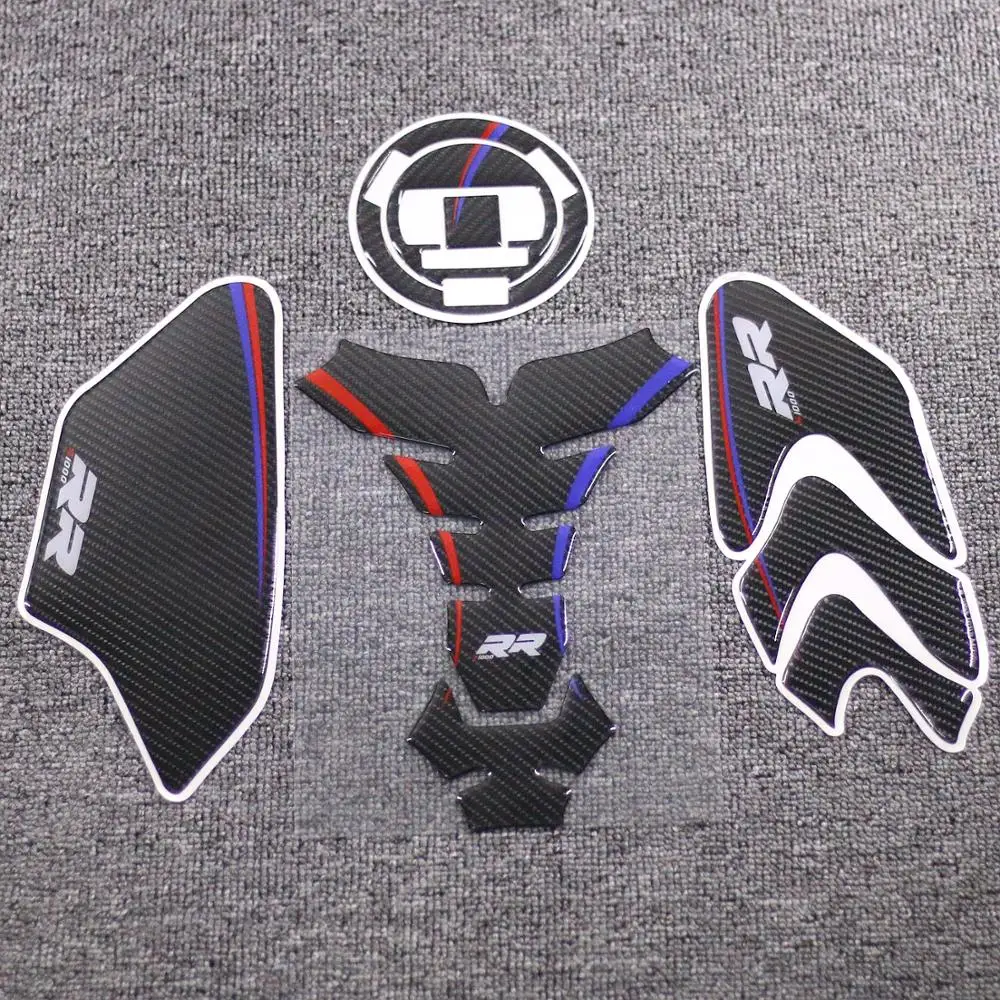 3D наклейка на крышку мотоциклетного бака с углеродным топливом и газом для BMW S1000RR