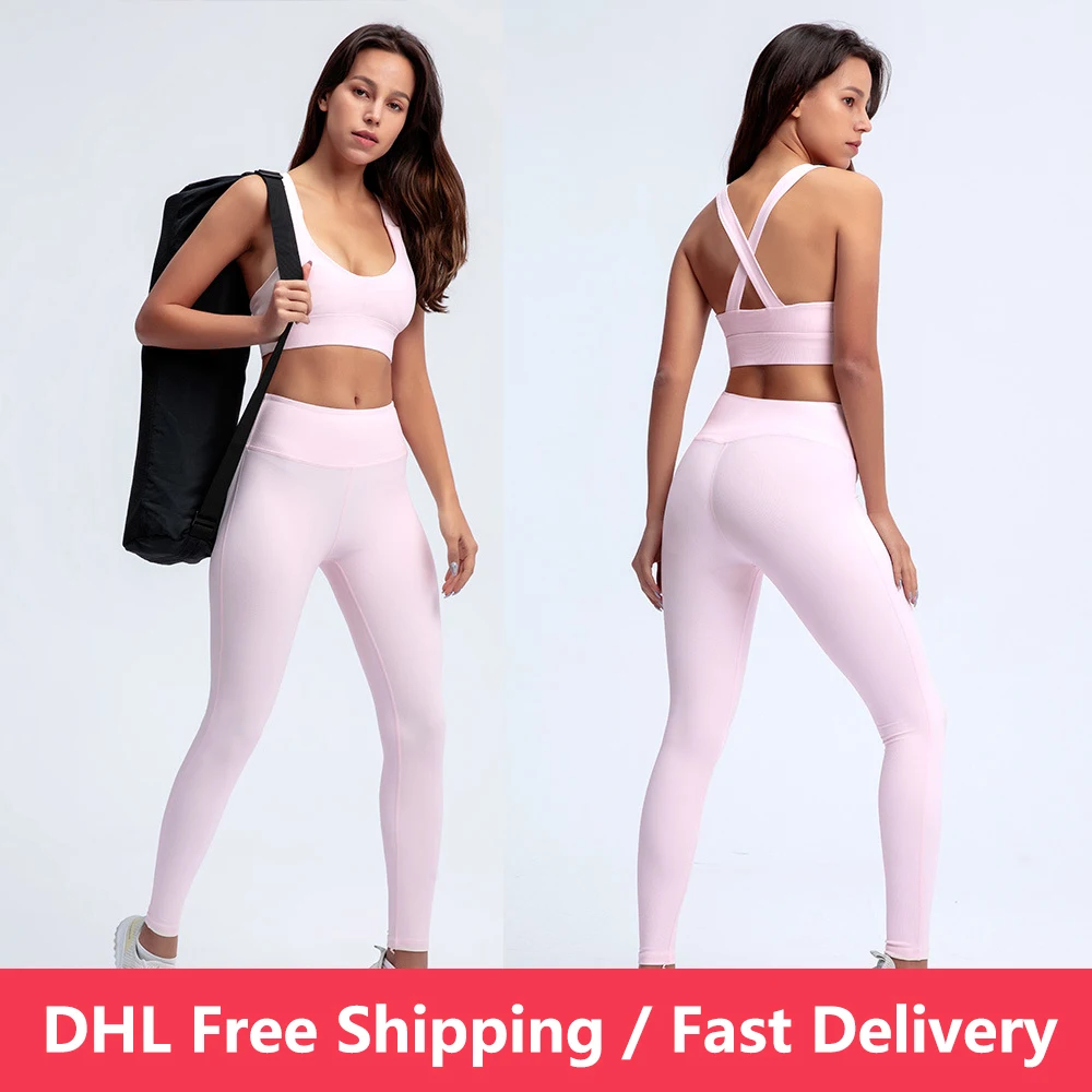 

Seamless Women Yoga Set Workout Sportswear Gym Clothing Fitness Crop Top High Waist Leggings Sports Suits