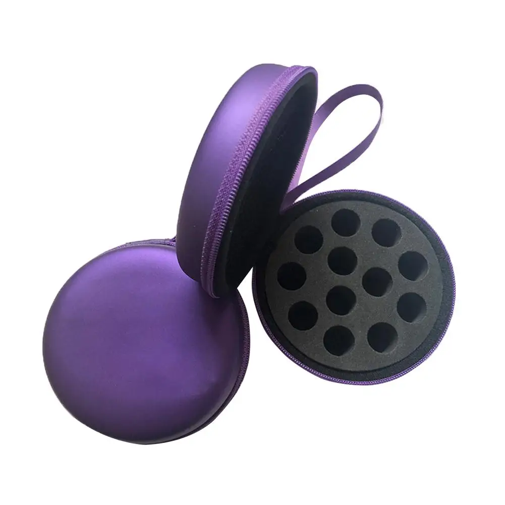 

10 Compartments 1-2ML Essential Oil Storage Bag Carrying Holder Case Women Hands Cosmetic Makeup Bag Oil Bottle Organizer Bag