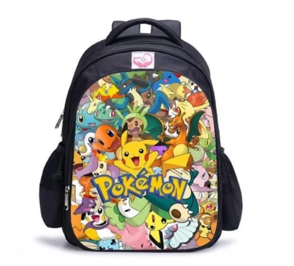 С изображением покемона детская школьная сумка милый полимерная сетка рюкзак