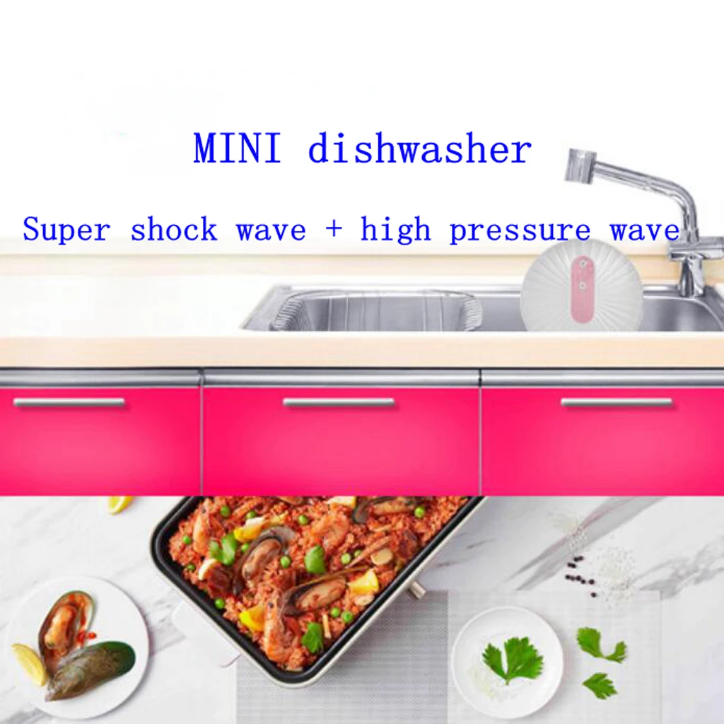DC 5V Мини ультразвуковая посудомоечная машина Портативная USB зарядка Кухонная
