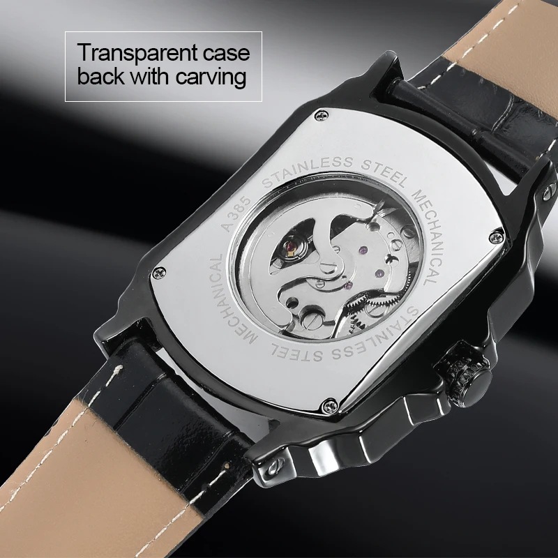 Часы наручные Forsining Мужские автоматические Классические Прозрачные брендовые