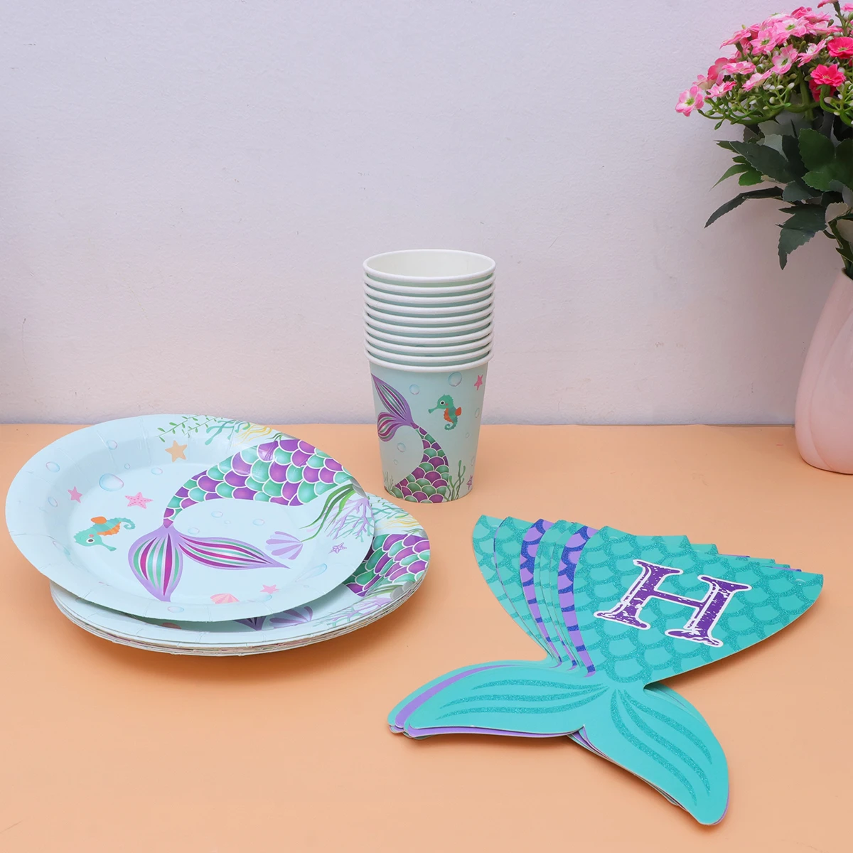 31 шт маленькие вечерние Русалочки банты баннер для вечеринки в честь Дня