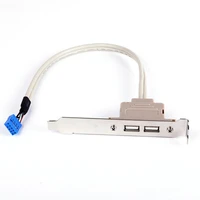 for computer bracket back panel 9 pin extend cord motherboard 2 port usb 2 0 to 9 pin header bracket extension cable adapter new
