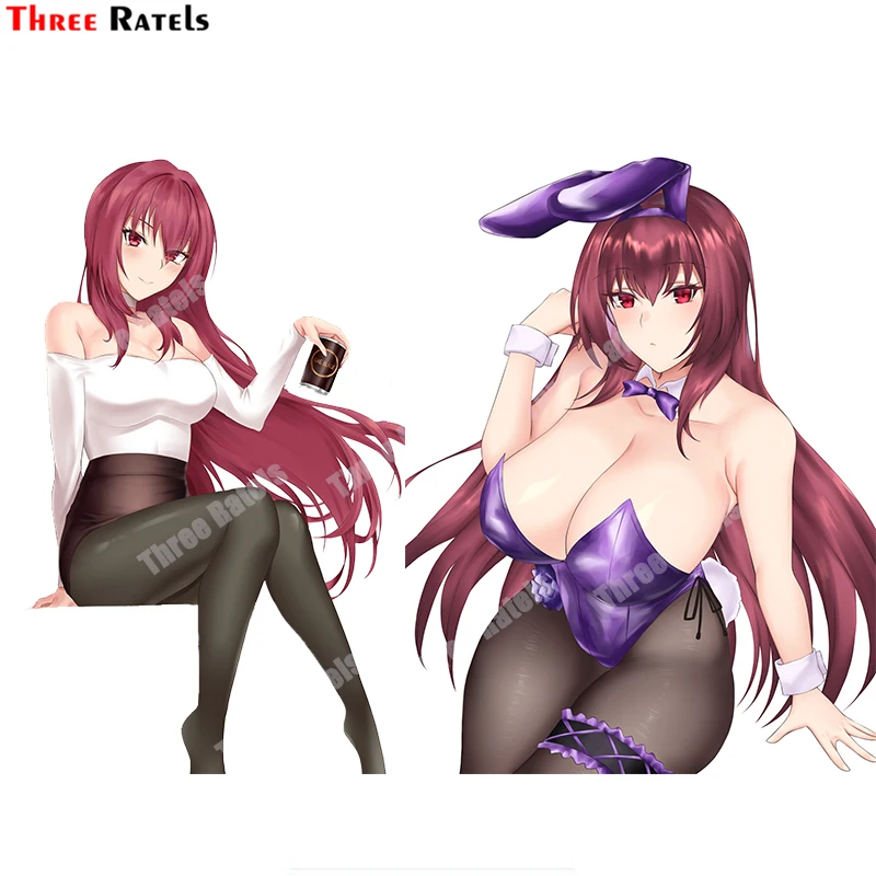 

Автомобильные наклейки Three Ratels A868 Scathach And Scathach Fate, аниме, наклейки для Audi A8, декоративные виниловые материалы