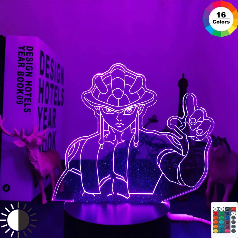 3d Led Lamp Anime Hunter X for Bedroom Decor Nightlight Birthday Gift Room Table Acrylic Night Light Hxh Meruem | Освещение