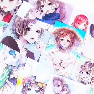 17 шт.упак. наклейки на этикетки японских комиксов для девочек, набор милых наклеек для офиса