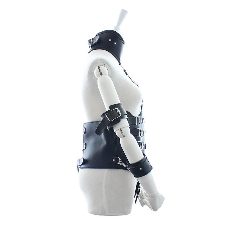 БДСМ игрушки для бондажа кожаный корсет бондаж тела смирительная рубашка с