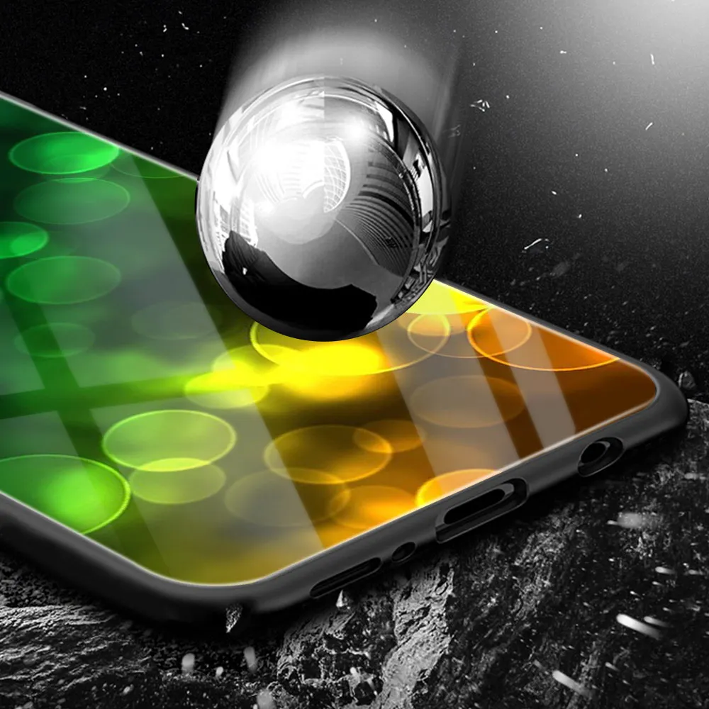 

Color Case For Samsung A50 A70 A21S A51 A71 M30 A21 A30 A40 A41 S9 S8 S10 S20 Plus Note 20 Ultra 10 Glass Phone Cases Cover Capa