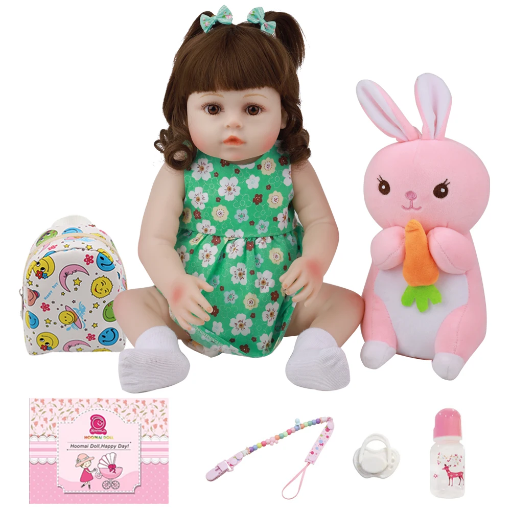 

Lifelike Reborn Dolls Early Education 18" 48CM Whole Silicone Cute Handmade Princess Girl Baby Toy Doll For Kid Birthday Gift