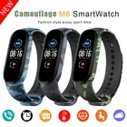 Камуфляжные Смарт-часы M6 для женщин 2021, водонепроницаемые, с пульсометром, фитнес-трекером, спортивный браслет Fitpro, Детские Смарт-часы для мужчин и мальчиков, для девочек