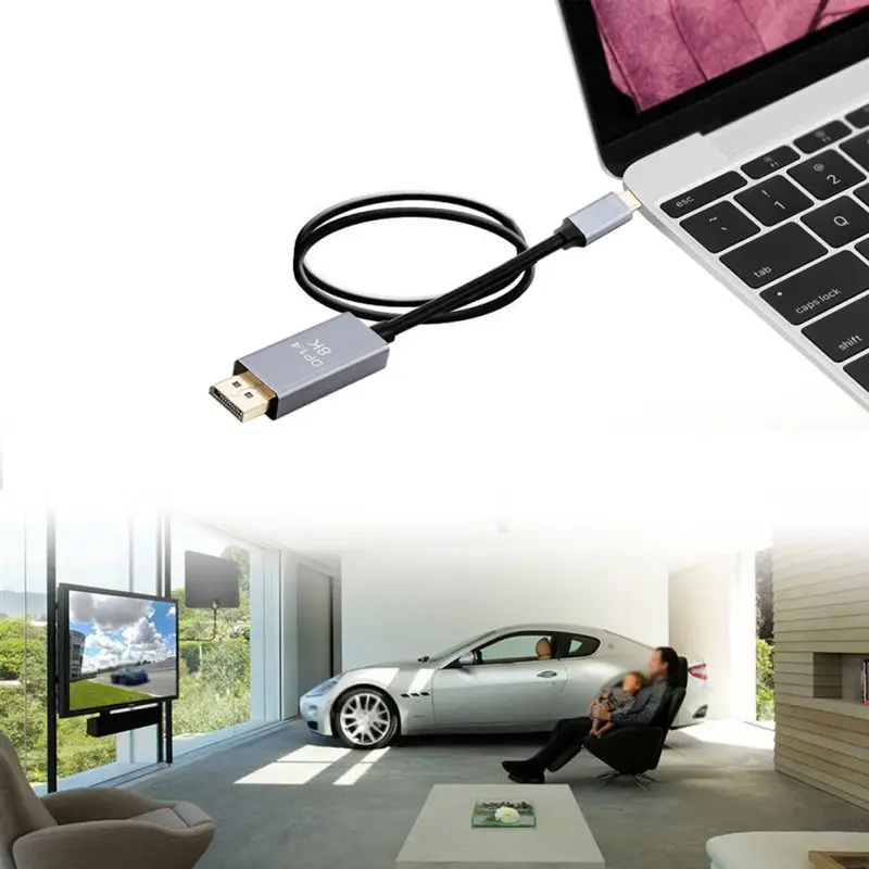 USB 3.1 Type-C To 8K Displayport DP 7680x4320 Cable Adapter Thunderbolt 3 Compatible For Macbook Pro Computer Cables | Компьютеры и