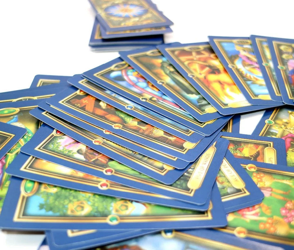 

gold tarot cards game mystery Bright divination fate tarot game for women board game