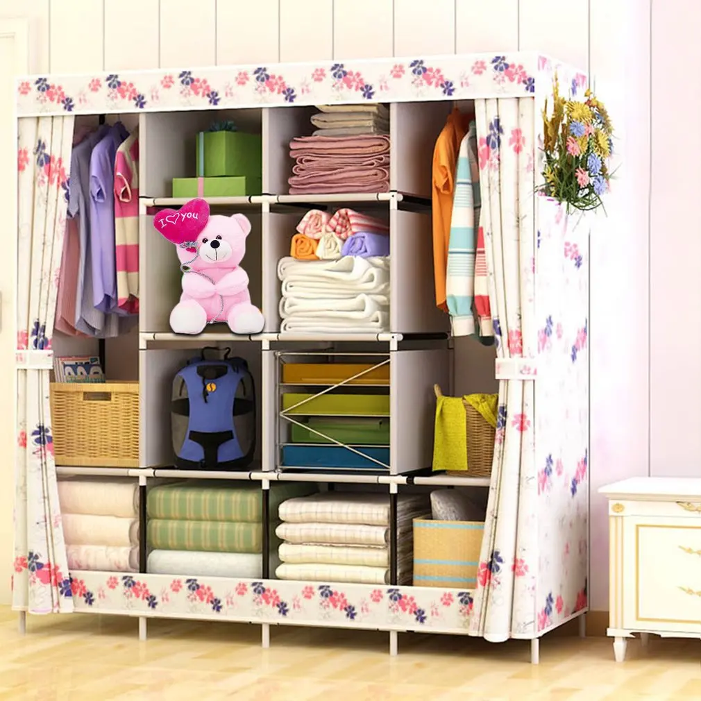 Многокамерный домашний современный простой нетканый шкаф с защитой от пыли для