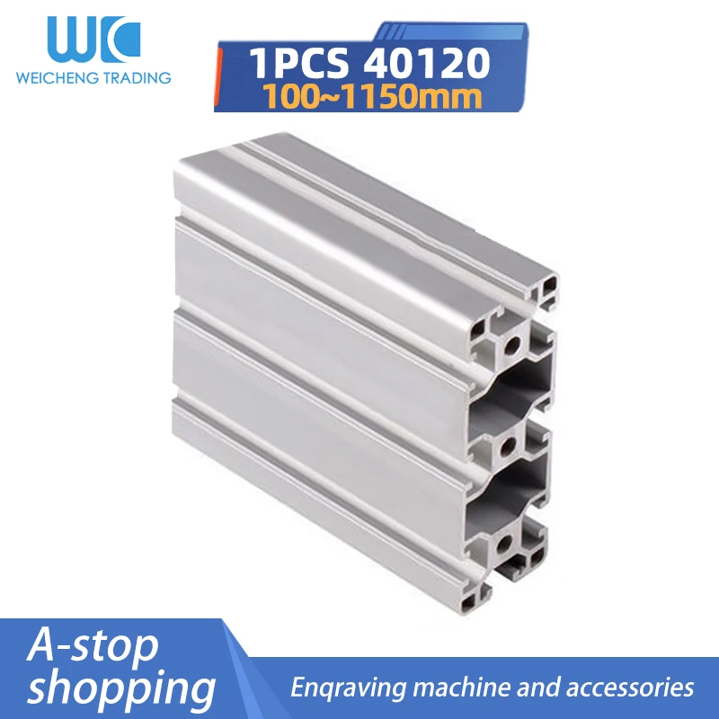 

Экструзия алюминиевого профиля 40120, 1 шт., длина 100-1150 мм, анодированный линейный рельс европейского стандарта для верстака 3D-принтера с ЧПУ «...
