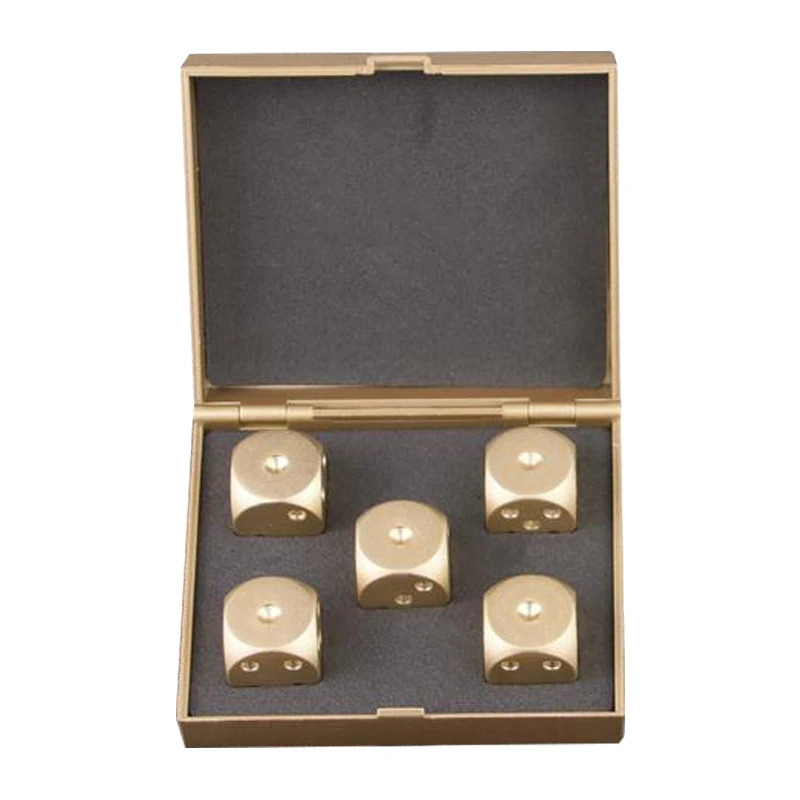 SEWS алюминиевые кубики из сплава игры 5 штук 15 мм Металлические с прямоугольным