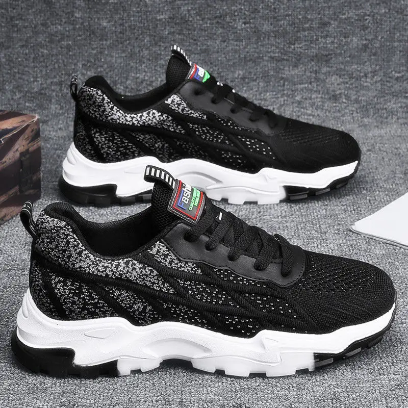 

Men Vulcanize Casual Shoes Sneakers Mens Breathable No-slip Men 2019 Male Air Mesh Lace Up Wear-resistant Shoes Tenis Masculino