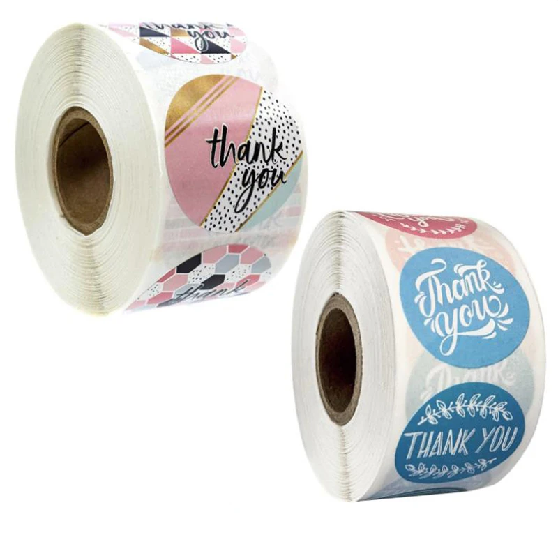 

500PCS Adhesive Thank You Sticker Seal Labels Paper Stickers Stationery & Office Supply Decoration Scrapbooking Small Business