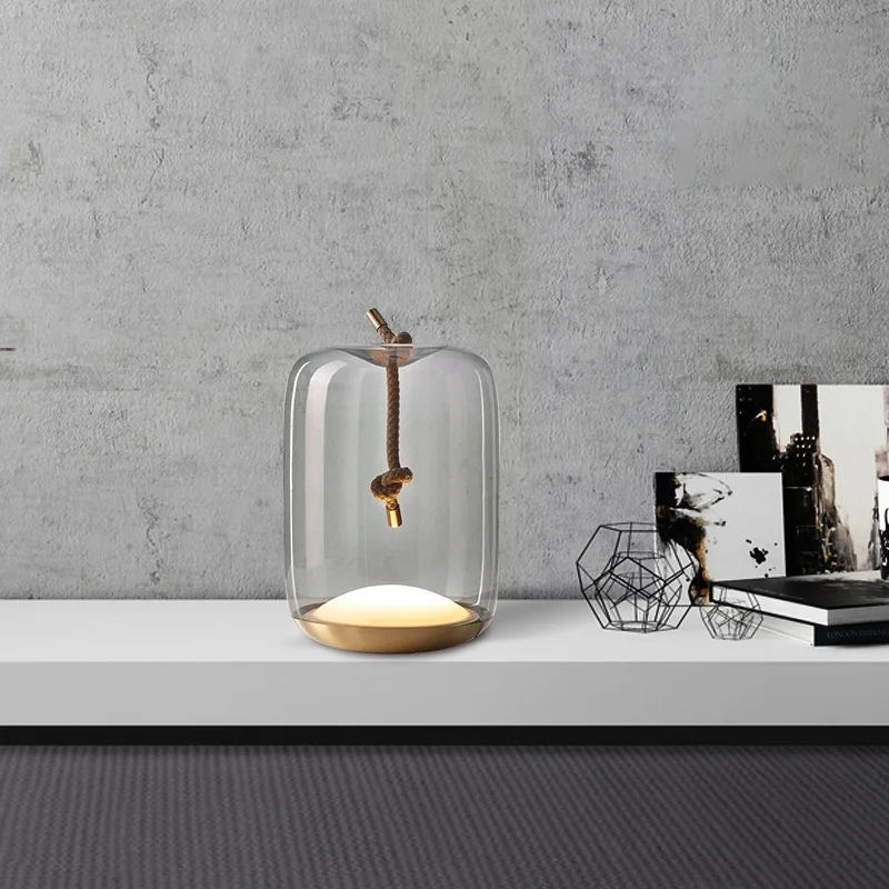 Настольная лампа с узлом из пеньковой веревки креативная классическая