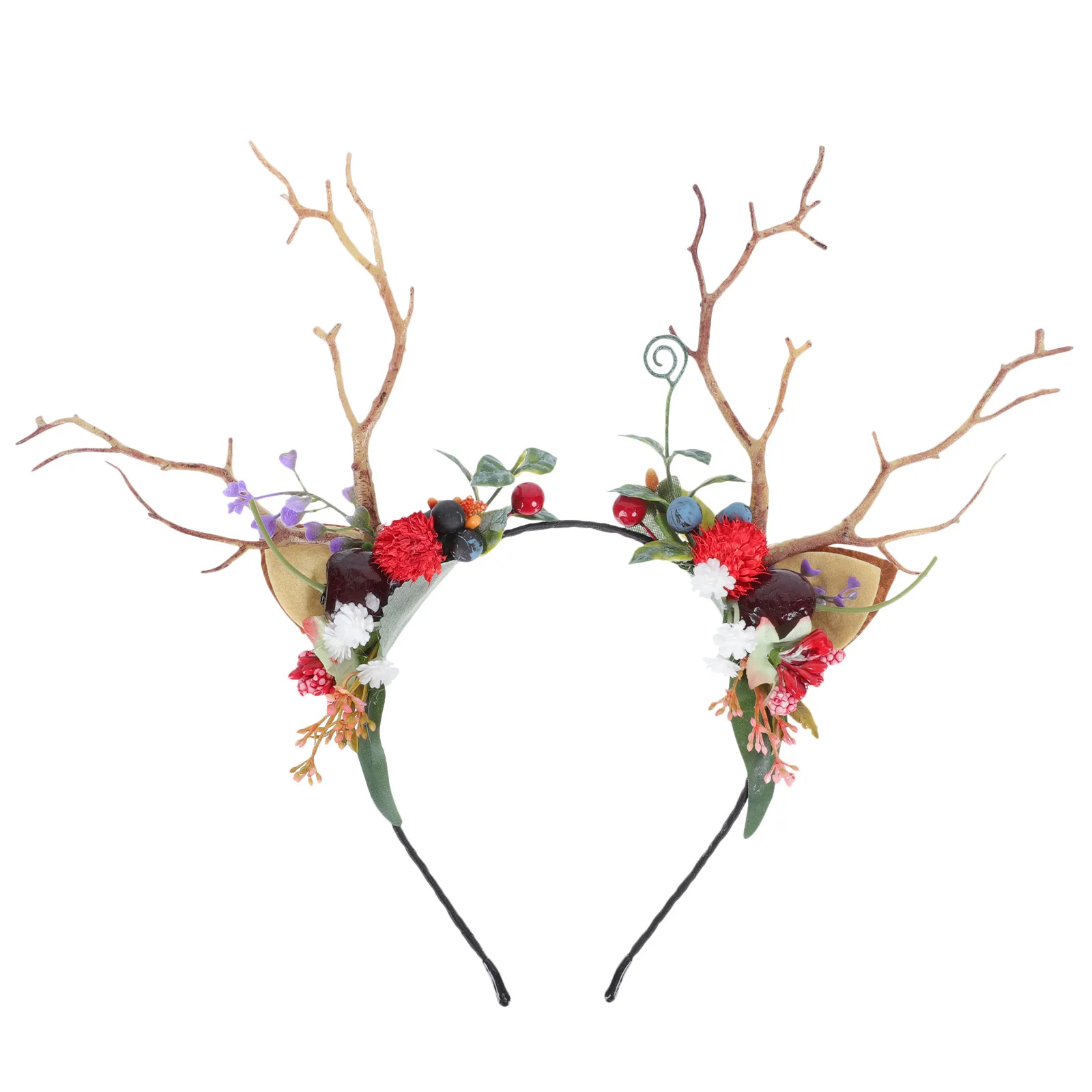 

1pc Lovely Photo Prop Well-made Halloween Headwear Simulated Branch Hairband Deer Horn Headband for Festival