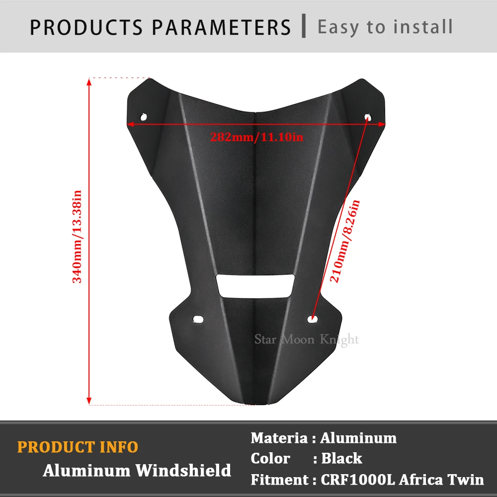 

For HONDA CRF1000L Africa Twin crf 1000 l 2016-2019 Motorcycle Accessories Windscreen Windshield Wind Screen Deflector Protector