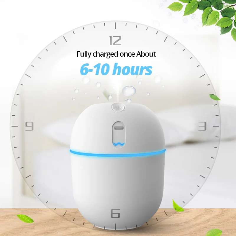 

FONKEN USB Air Humidifier Mini Household Small Moisturizing Aromatherapy Bedroom Car Creativity Office 220ml Water Evaporator