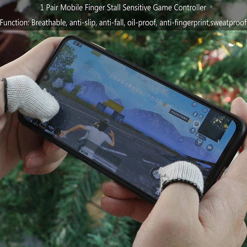 

1 Pair Mobile Finger Sensitive Game Controller Sweatproof Breathable Finger Accessories For Iphone Adnroid