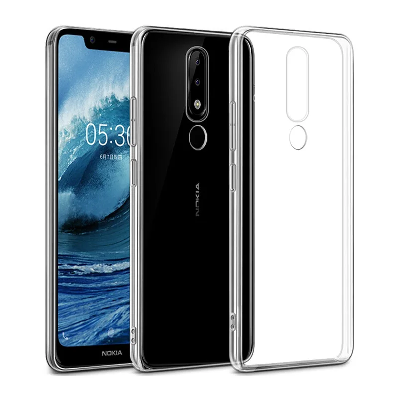 Прозрачный Мягкий Силиконовый ТПУ чехол для телефона Nokia 5,1 Plus X5 5,8" задняя крышка ультра тонкий Fundas Nokia5.1 Plus X5 TA-1109 - Цвет: Прозрачный