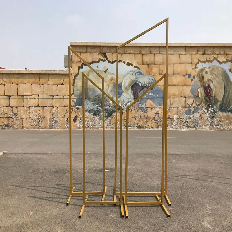 

1 Набор/4 шт. свадебное железное украшение для экрана Свадебный сценический фон Декор геометрический квадратный экран кованый железный Арка...