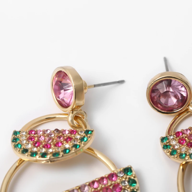 Найти меня Многослойные полукруглый сплав свисающие серьги для женщин Цвет