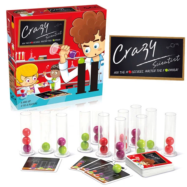 

Crazy Scientist Board Game Test Tube Set Logical Thinking for Kids Babies Calculate Skill Training English Version games