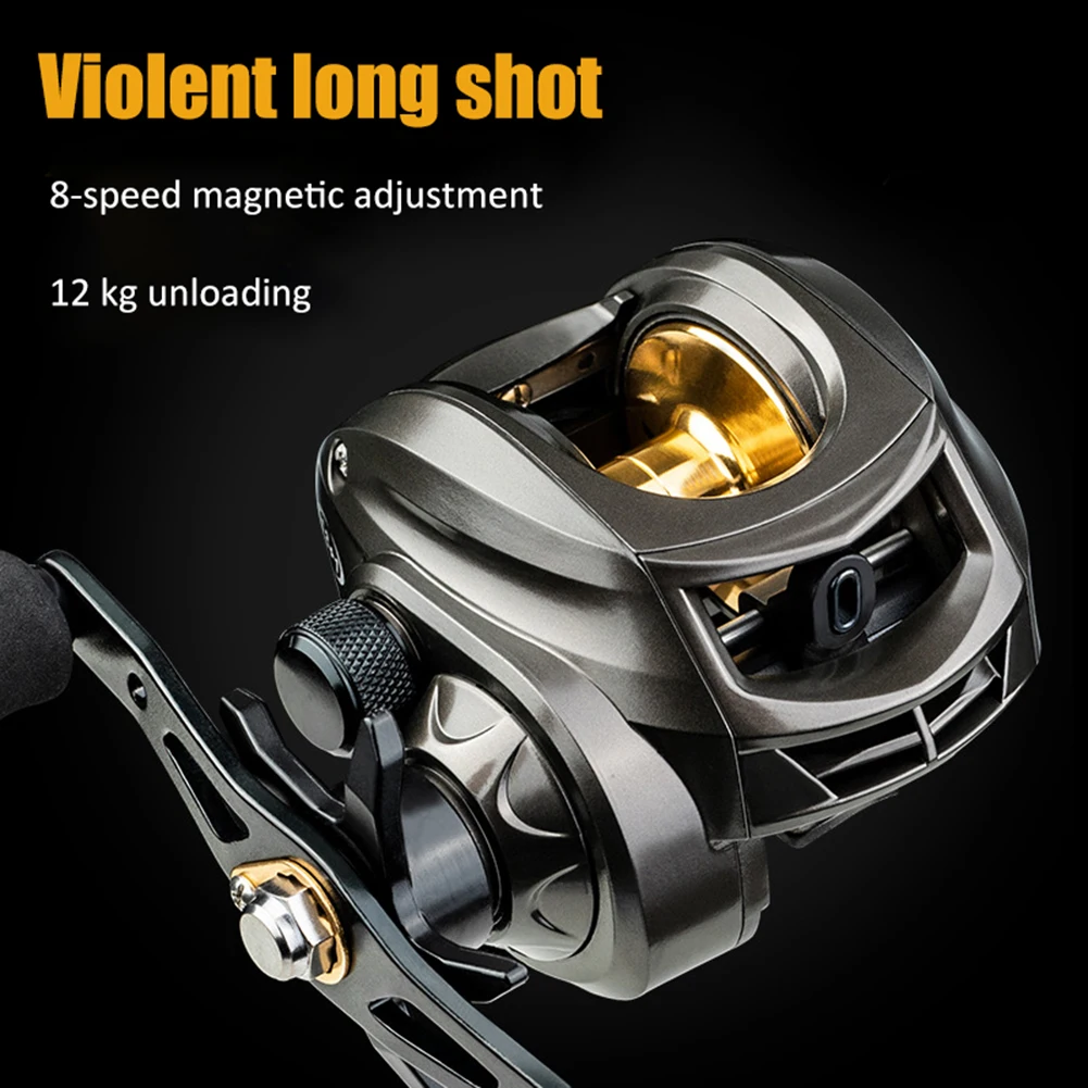 

Metal Spool Baitcasting Reel 7.2:1 8kg Max Drag Saltwater Fishing Wheel Ultralight Fishing Reel Left Right Hand Fishing Tools