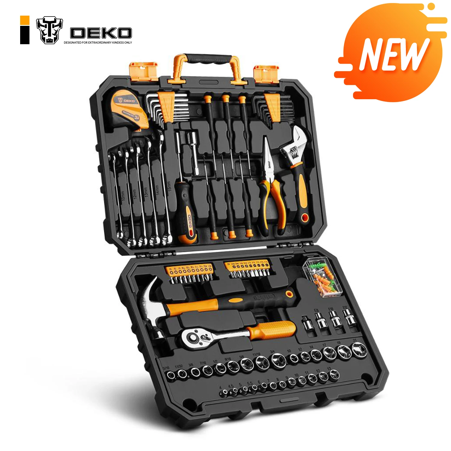 DEKO набор инструментов для ремонта Комплект ручных пластиковый ящик