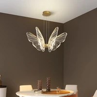 hot sell butterfly chandelier modern minimalist creative dining living bedroom childrens room led smart lamps decorative lamp
