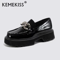 kemekiss size 34 42 women pumps real leather fashion spring high platform thick heel shoes woman retro office lady footwear
