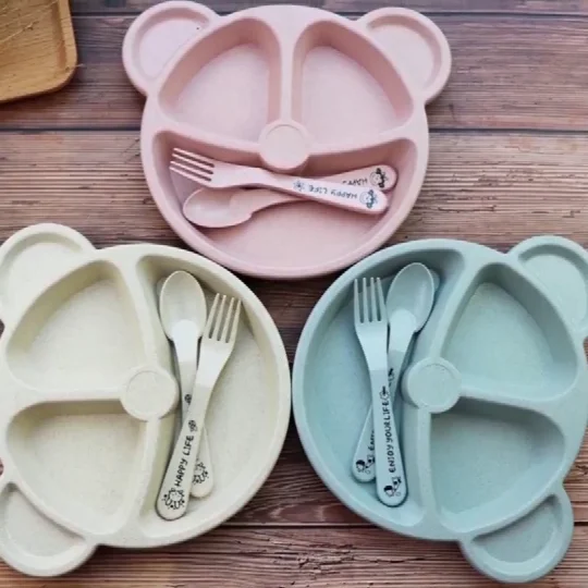 Набор посуды Bear's dinner plate оригинальная домашняя посуда детский поддон для