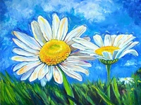 diamond painting kits daisy flowers full round with ab drill cross stitch rhinestone pictures beads embroidery home decoration