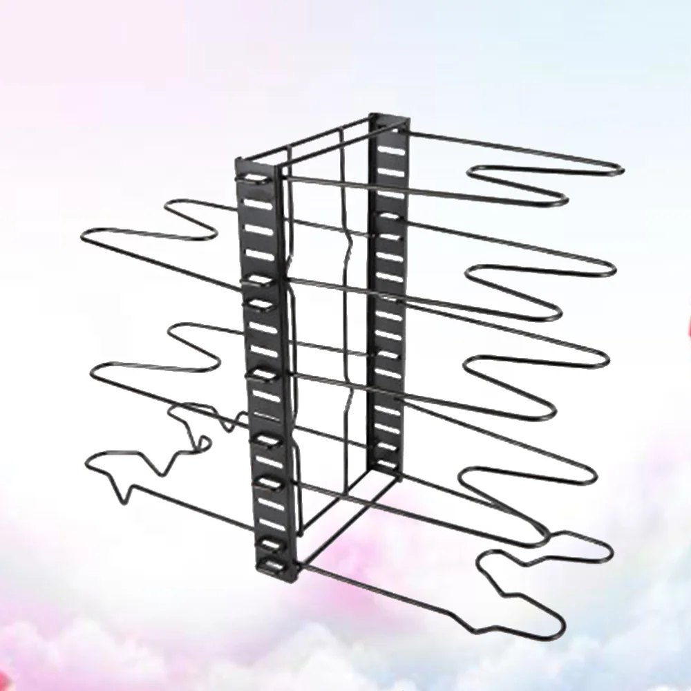 

1 Set Kitchen Storage Rack Multifunction Pot Cover Rack Holder Tray for Home Kitchen (Black, 8 Layer)