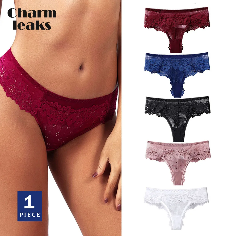 

Женские кружевные стринги charmleak, прозрачные стринги, сексуальный комплект трусиков S-XL, 1 шт.