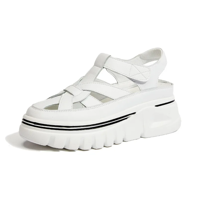 

2021 summer new style sandals women's leather casual shoes women's lightweight velcro women's sandals shoes for women women shoe