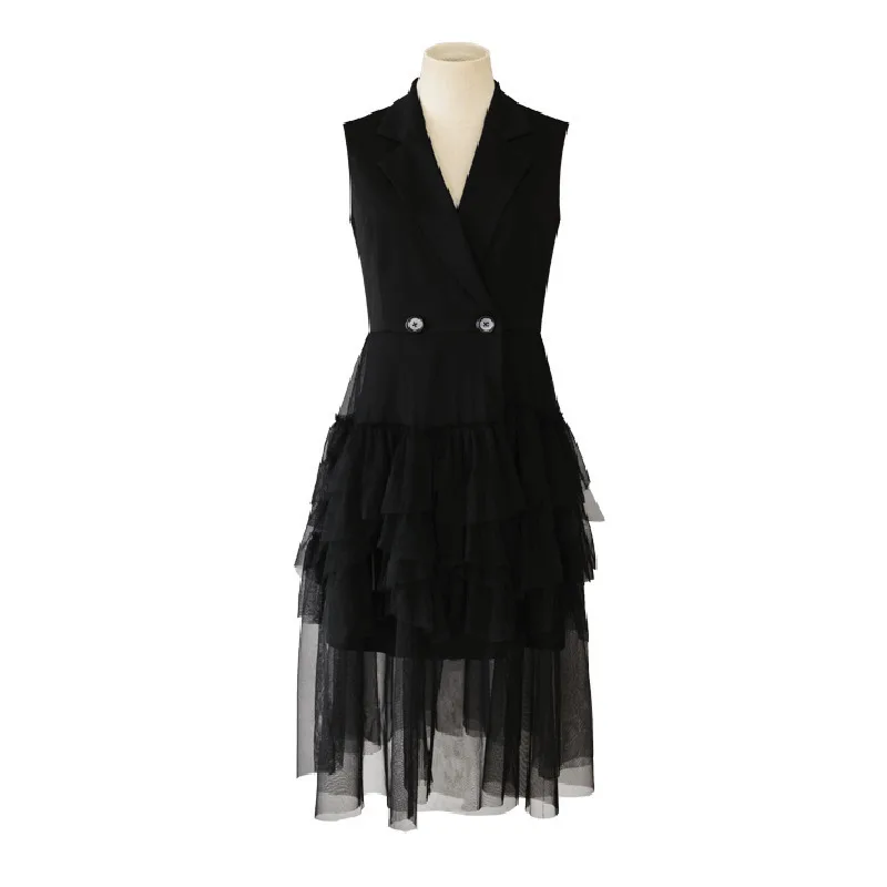 CHICEVER сетчатые лоскутные платья для женщин без рукавов с открытыми плечами и