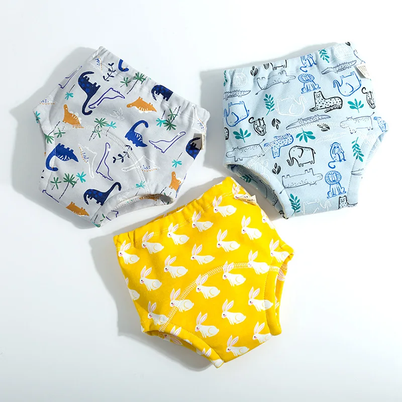 

5 шт./лот моющиеся всесезонные водонепроницаемые подгузники, многоразовые детские марлевые хлопковые тренировочные брюки для новорожденны...