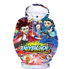 Новинка 2020, Детский свитшот с 3D принтом Beyblade Burst Evolution, повседневная детская одежда, футболки