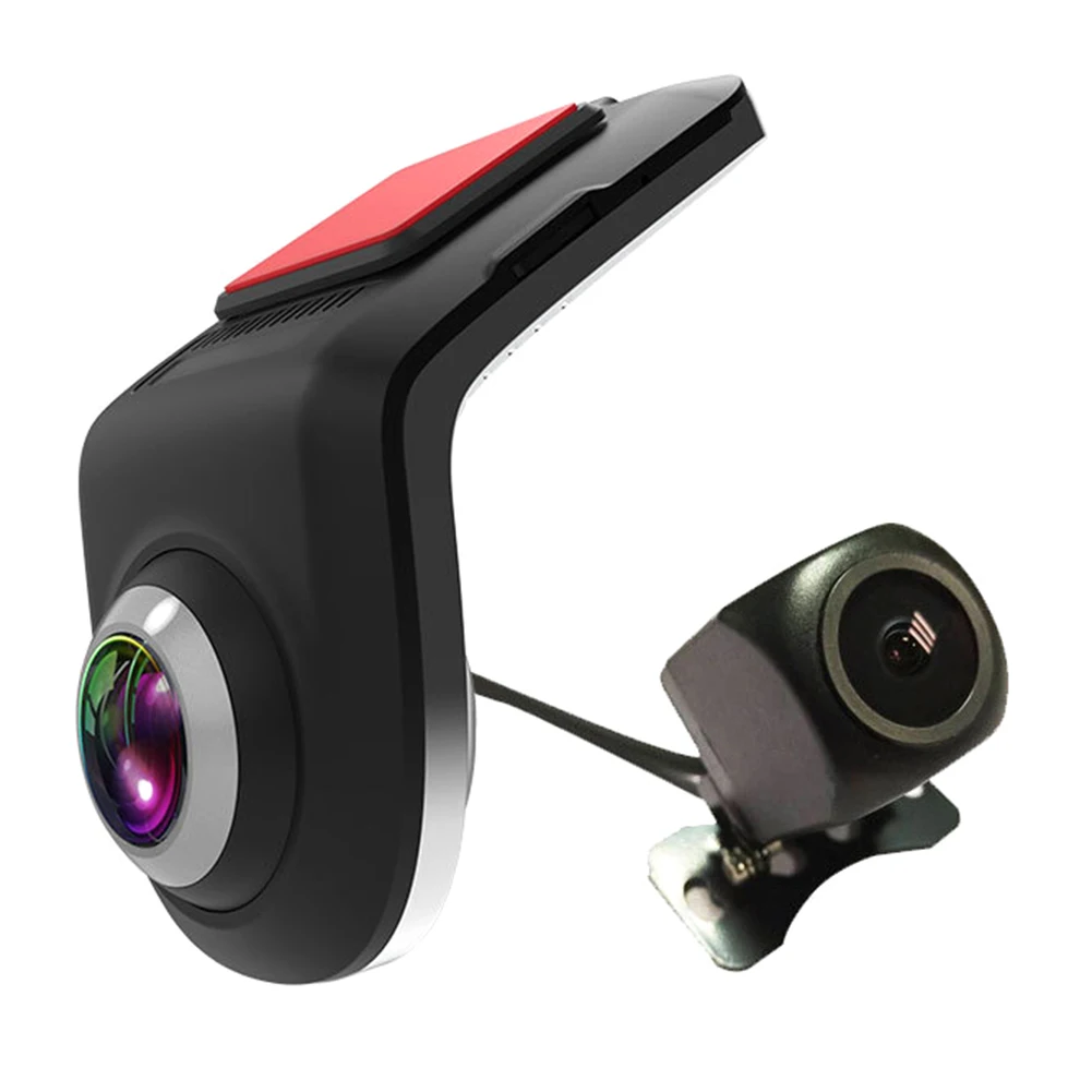 

VODOOL 720P HD Dash Cam for Android Head Unit USB Car DVR ADAS Dashboard Camera radar Detector + Rear View Camera