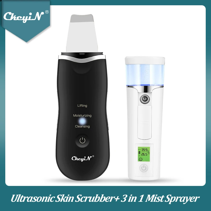 CkeyiN Профессиональная Ультразвуковая Очищающая кожу лица скруббер Уход за кожей